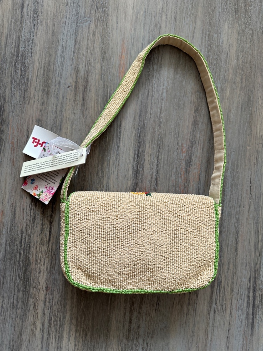 Made in India Beaded Orange Shoulder Bag - Picture 3 of 10